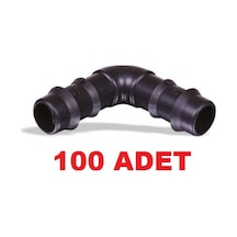 100 Adet Damla Sulama Boru Dirsek Parçası