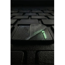 Arapça Karanlıkta Parlayan 3d Klavye Etiketi Uv Transfer, Şeffaf, Kabartmalı Harfler, İz Bırakmaz, Işıksızda Görünür Beyaz Diğer