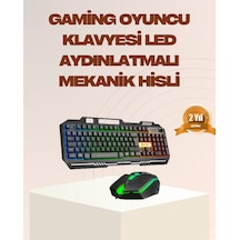 Mey İthalat Mekanik Led Gaming Klavye Mouse Seti Yüksek Tepki Ve Ergonomi