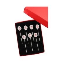 Numetal 8li Pembe Kristal Taşlı Eşarp I Ğnesi. Şal I Ğnesi. Türban I Ğnesi. Başörtü I Ğnesi Gümüş Gri