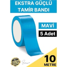 5 Adet 10 Mt Mavi Tamir Takviye Kapatıcı Güçlü Onarım Bandı Su Geçirmez Sızdırmaz Dayanıklı Çatlak