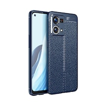 Oppo Reno 7 4g Kılıf Deri Görünümlü Silikon Kamera Korumalı Üstün Koruma Pazarplus Lacivert