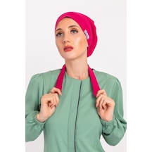 Likralı Tesettür Bonesi - Düz Vişne Vişneçürüğü