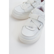 Mnpc Erkek Çocuk Beyaz Deri Ortopedik Destekli Çocuk Sneaker-Beyaz (531051689)