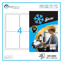 Sw-2004 Snow A4 Lazer Etiket 99.1 139 Mm