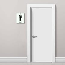 Decorıta Cam Wc Yönlendirme Levhası 2'Li Beyaz Bayan - Bay