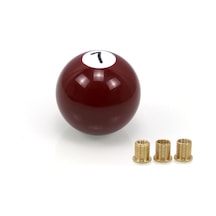 Yaozixa Araba Vites Kolu Uyumlu Kırmızı Akrilik Vites Topu 3 Adaptörlü - M8/m10/m12