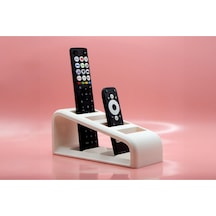 Kumanda Organizer Standı Uzaktan Kumanda Düzenleyici 4 Tv Kumandalık Modern Beyaz