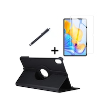 Honor Pad 8 12 Inç Uyumlu 360 Dönebilen Standlı Tablet Kılıfı Ekran Koruyucu Ve Kalem Seti Siyah