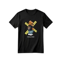 Erdem Kıds Unisex Kız Erkek Çocuk Baskılı Bisiklet Yaka Kısa Kollu Pamuklu Günlük T-shirt Trouble Maker Bear Siyah Trouble Maker Bear Siyah