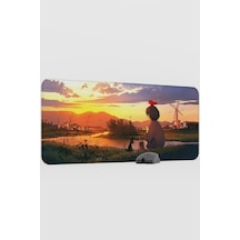Kiki's Delivery Service Anime V3 - 90x40 Xxl Gaming Kauçuk Kaymaz Taban Mouse Pad Fare Altlığı