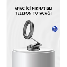 Mey İthalat Manyetik Katlanabilir Araç Telefon Tutucu Magsafe Uyumlu, 360 Ayarlanabilir, Güçlü Mıknatıs