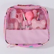 Yaozixa Bebek Bakımı 13 Parça Seti - Burun Emici, Tırnak Kırıcı Ve Temizlik Araçları - Güvenli, Hafif Ve Konforlu Pembe Paket