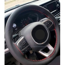 Opel Astra F Kasa Direksiyon Kılıfı Kırmızı-Siyah 10.5Cm