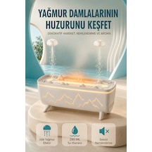 Dekoratif Hava Nemlendirici Ve Aromaterapi Difüzörü 280 Ml Yağmur Efektli Renkli Led Işıklı Diğer