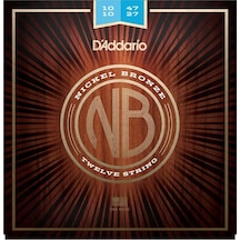 D'addario Nb1047-12 Nikel Bronz 12 Telli Akustik Gitar Teli 1047