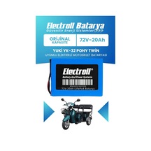 Yuki Yk-32 Pony Twin Uyumlu Batarya  Kapasite Lifepo4 72v 20ah Elektrikli Motorsiklet Bataryası