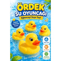 Jasper 3'lü Suda Yüzen Ses Çıkaran Vinil Sarı Ördek Banyo Oyuncağı Bebek Çocuk Banyo ve Havuz Oyuncak