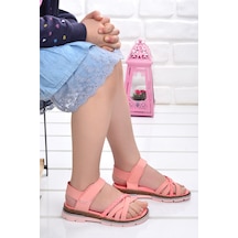 Kiko Şb 2469-78 Orto Pedik Kız Çocuk Sandalet Terlik Somon Somon
