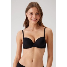 Pierre Cardin Kadın Siyah 6045 Milan Push Up Dolgulu Micro Sütyen Tak - Çıkar Askılı Siyah