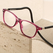 Mıknatıslı Manyetik Boyun Kordonlu Mavi Işık Korumalı Ekran Yakın Okuma Gözlüğü Pembe