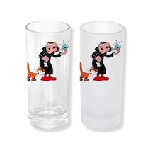 Gargamel Ve Şirinler Buzlu Ya Da Buzsuz Seçenekleriyle Rakı Bardağı
