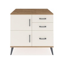 Kronos Şifonyer Tek Raflı 3 Çekmeceli 2 Kapaklı 88x59x80 Çam-aytaşı Aytaşı