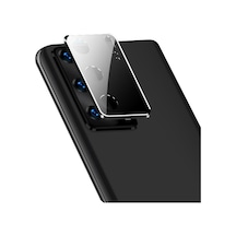 Huawei P40 Kamera Koruma Cam+ Metal Lens full Set Birleşik Siyah