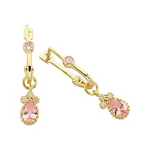 Damla Taşlı Sallantılı Altın Küpe Kp0011 N11.9160