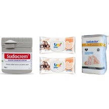 Bebek Bakım Seti Sudocrem 60 G + Uni Baby Islak Mendil 2x90 Lı + Bebedor Temizleme Pamuğu 60 Lı