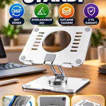 Ayarlanabilir Çift Eksenli Katlanabilir Tablet Standı Oyun, Video Ve Toplantı İçin
