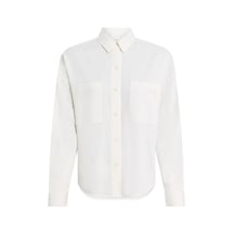 Calvin Klein Cotton Voıle Ls Shır Kadın Beyaz Gömlek