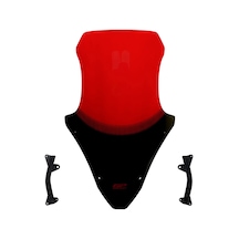 Gp Kompozit Honda Pcx 125 / 150 2021-2024 Uyumlu Baskılı Ön Cam Kırmızı 70cm