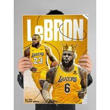 Lebron James Poster 60x90cm Nba Lakers Afiş - Kalın Poster Kağıdı Dijital Baskı