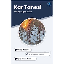 Ahşap Kar Tanesi Yılbaşı Ağaç Süsü İpli Boncuklu Asılabilir Hediy Diğer