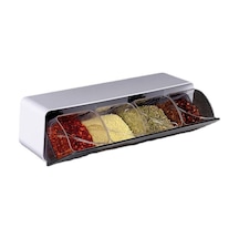 Kapaklı Ve Kaşıklı, Kendinden Yapışkanlı Duvara Monte Baharat Kutusu, Şeffaf Diğer