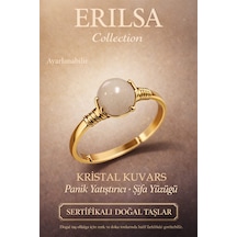 Sertifikalı Panik Yatıştırıcı  Yüzüğü Kristal Kuvars Ayar Çok Renkli