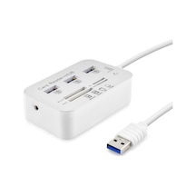 Usb3.0 Hub Combo 3 Usb3.0 + Ms + Sd + M2 + Tf 20cm Beyaz Hdx7028