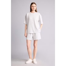 Defacto Relax Fıt Açık Gri Bermuda Şort H0575ax26smgr342 Gri-gr342