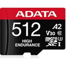 Adata 512 Gb High Endurance Microsdxc 4k U3 V30 A2 Hafıza Kartı