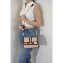Çapraz Çanta Kadın Silver Polo 1139-44630 Sılver Polo Çapraz Bayan Çantası M132 Bej-mat Taba Bej-mat Taba Bej - Taba