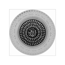 35Cm Gümüş Esma-Ül Hüsna Allah In 99 Adı Yazılı Tabak Pano