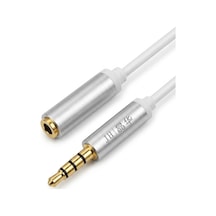 3.5mm Trrs Aux Ses Uzatma Kablosu 1.2 Metre, 4 Kutuplu Erkek Dişi Stereo Mikrofon Destekli Jack Kablo, Telefon Tablet Bilgisayar Araç Uyumlu, Altın Kaplama A320d