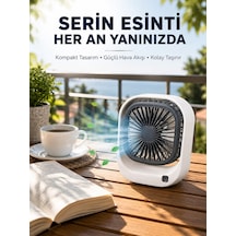 Taşınabilir Şarjlı Masa Fanı Sessiz Ve Güçlü Fan Sistemli