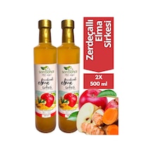 Zerdeçallı Elma Sirkesi 500 Ml 2'li Paket - Organik Doğal Fermantasyon