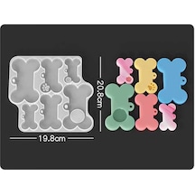 Epoksi Reçine Silikon Kalıp İthal Kemik Künye Anahtarlık Silikon Kalıp Hb8021-0098