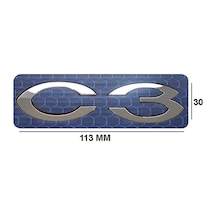 Citroen C3 Bagaj Yazı C3 Amblem 113 Mm - 30 Mm