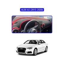 Audi A3 2013-2020 Torpido Koruma Halısı Mavi Kenar