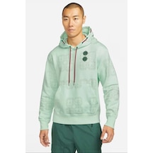 Nike Jordan X-clot Mens Fleece Grafik Baskılı Kapüşonlu Erkek Sweatshirt Yeşil