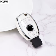 Mercedes A Serisi W176 Beyaz-silver Anahtar Kılıfı